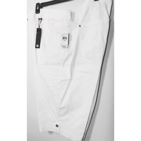 Gloria Vanderbilt Womens White Mid Rise Pockets Capris Pants Plus Size 24 W New - Picture 7 of 7